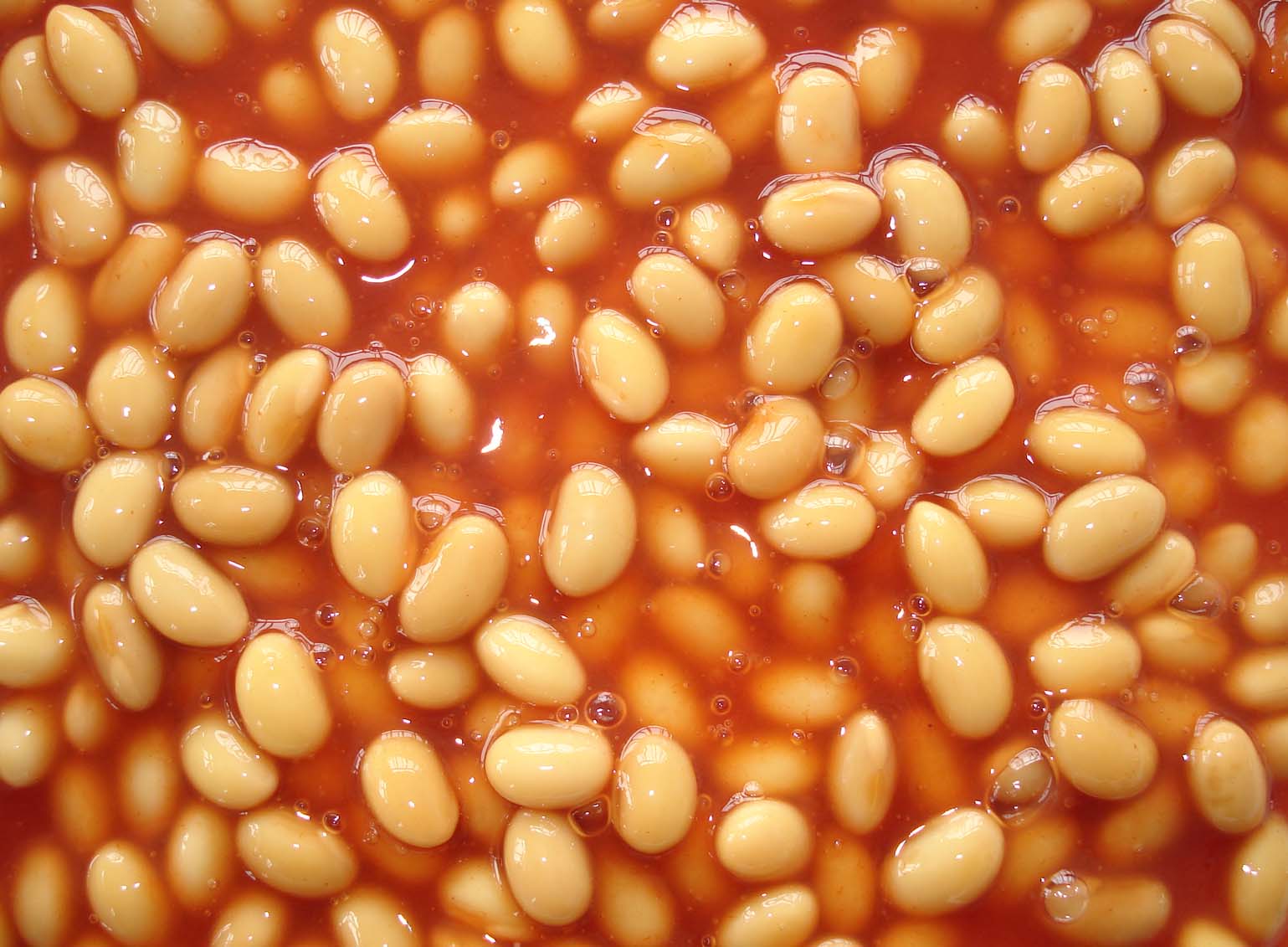 Canned beans in tomato sauce